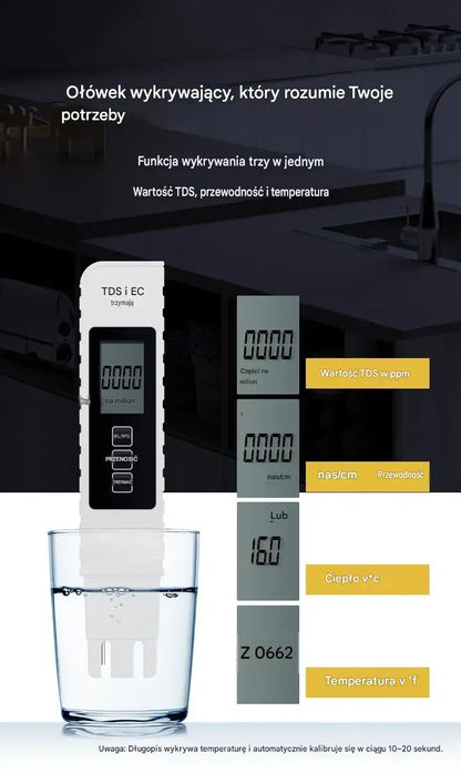 💧Kup 1, drugi otrzymasz gratis!🔍 Cyfrowy miernik TDS 3 w 1 – Sprawdź jakość wody w kilka sekund ✨【2 pozycje】