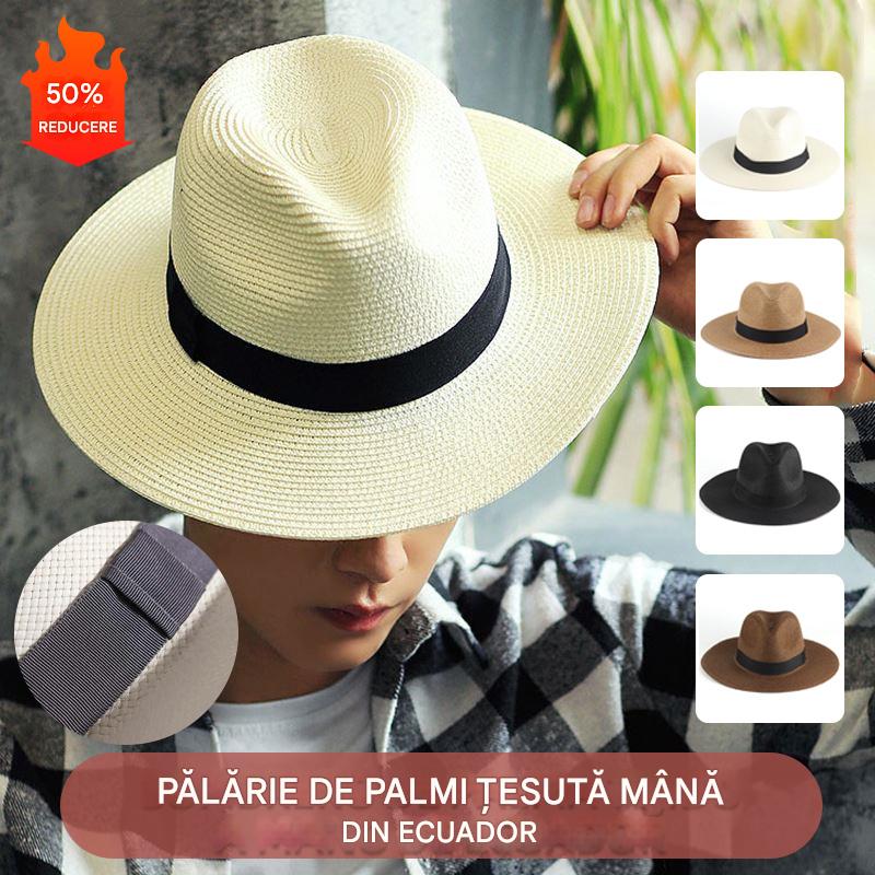 🌿Kup 1, drugi gratis【56-58cm】Pălărie din palmier 🇪🇨 țesută manual｜Ușoară & respirabilă ☀️👒｜Ideală pentru vară 🏖️
