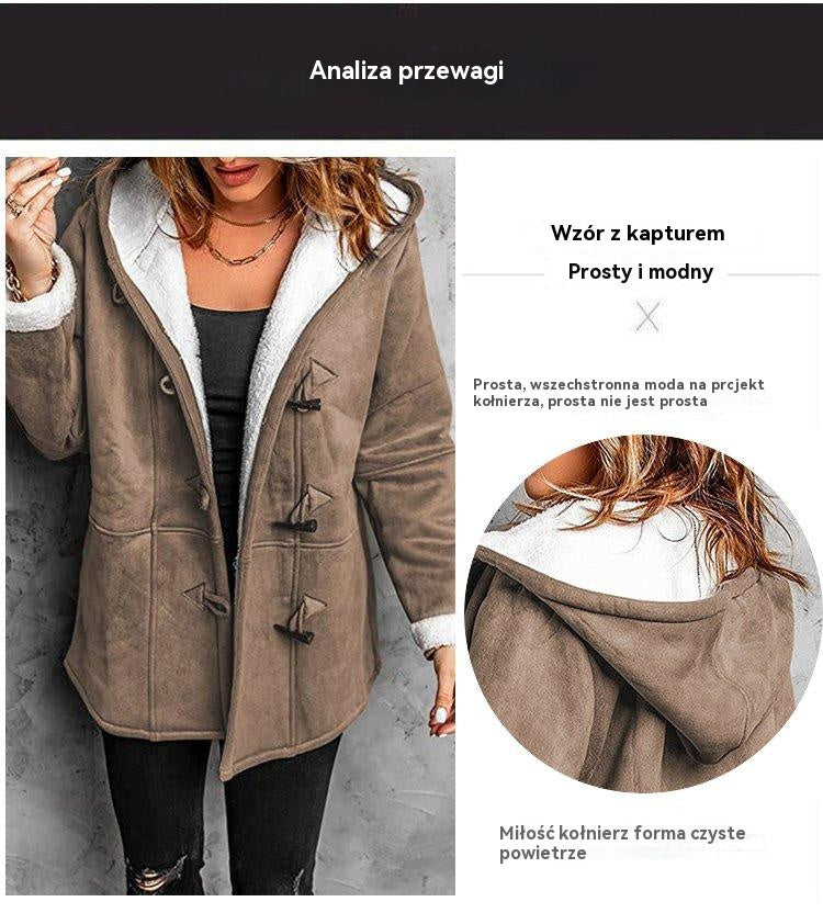 🥼🐏💖【Nowość zimowa 50% zniżki】【 S-5XL】2025 Modna i ciepła damska kurtka z zamszu, z ociepleniem z wełny, kurtka zimowana co dzień