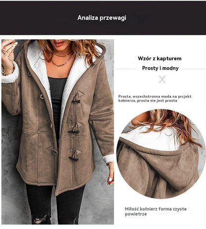 🥼🐏💖【Nowość zimowa 50% zniżki】【 S-5XL】2025 Modna i ciepła damska kurtka z zamszu, z ociepleniem z wełny, kurtka zimowana co dzień