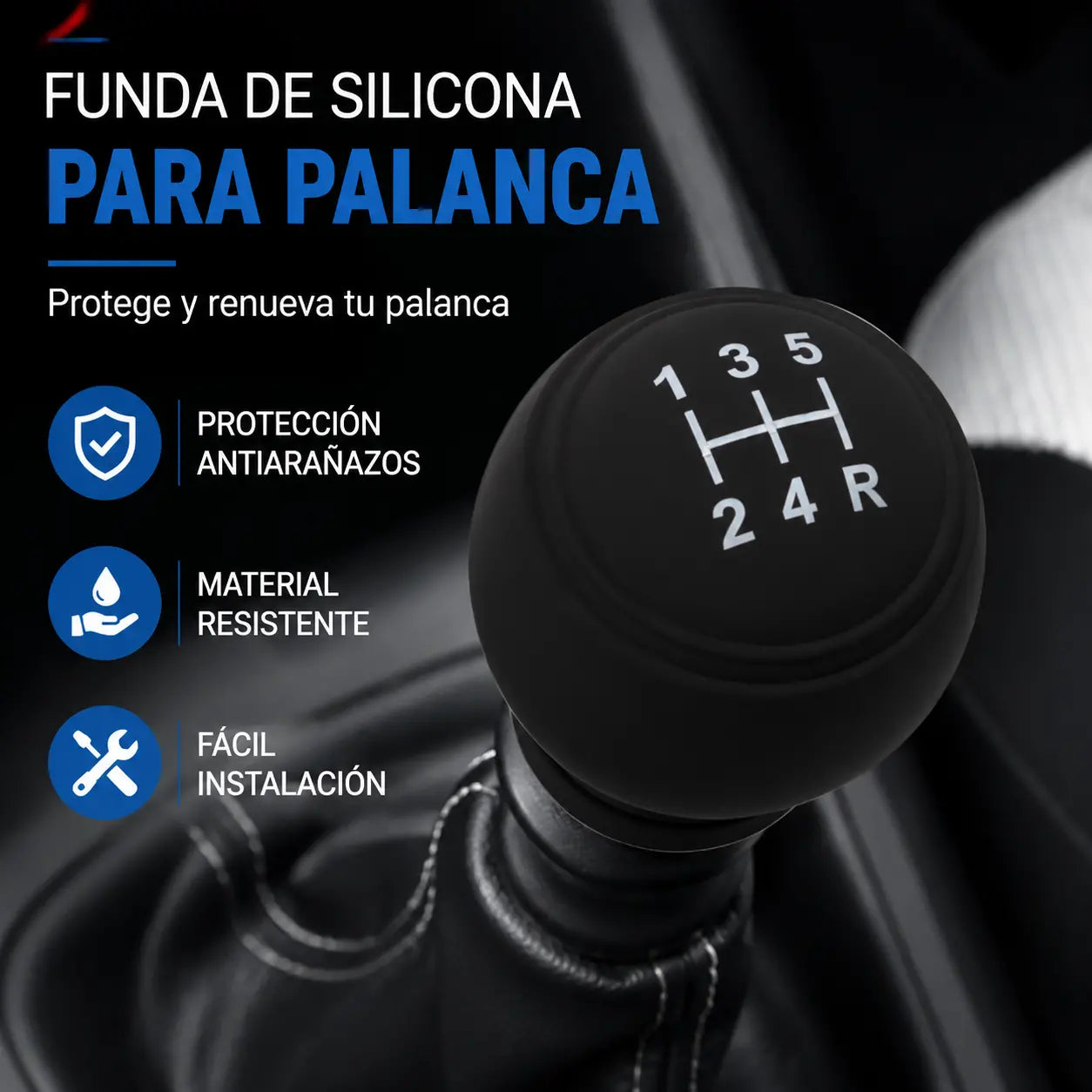 【5 piezas】✨ Dale un nuevo estilo a tu coche con esta funda de silicona para la palanca de cambios 🚘