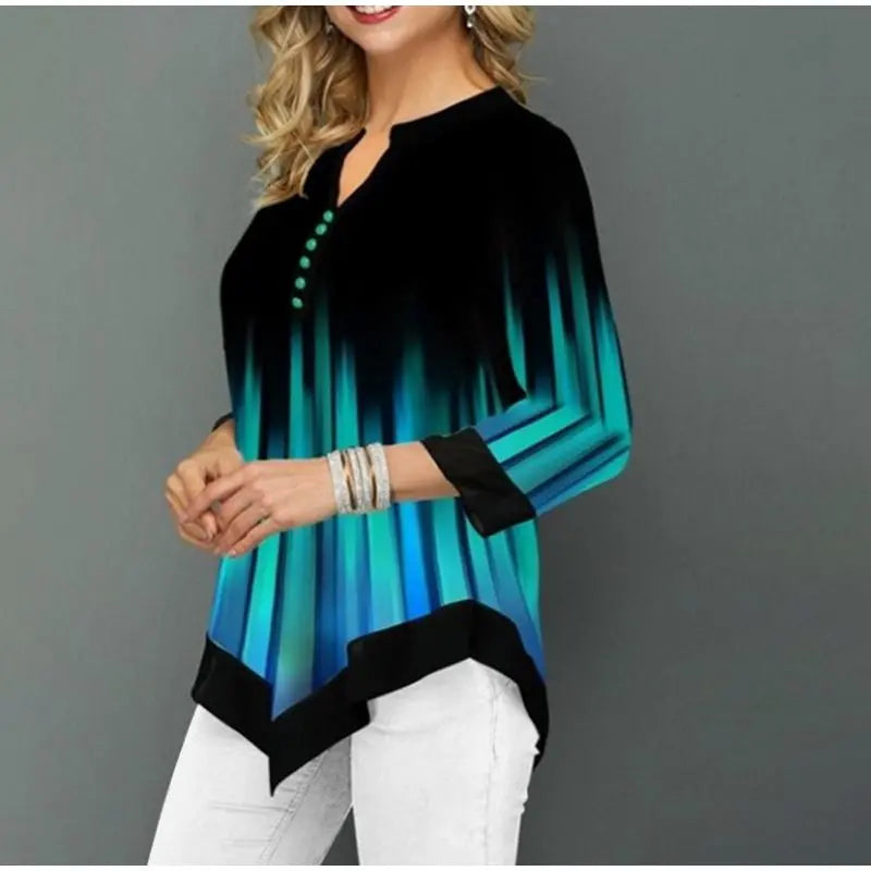 🔥Hit Sprzedaży 【Rabat 50%】👚【S-5XL】2026 Nowa elegancka i stylowa koszula z nadrukiem dla kobiet