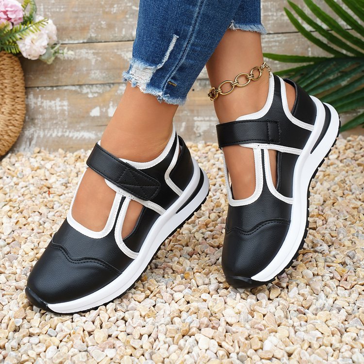 👡50% de descuento🏆【36-43】Nuevas sandalias de plataforma informales y versátiles con cierre de velcro y bloques de color para el verano. ✅Pago contra entrega