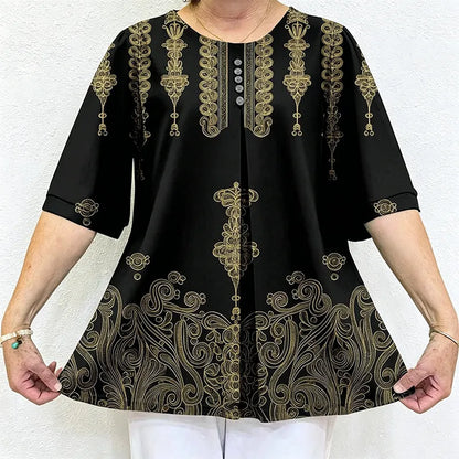 ✨【S-5XL】Damska letnia bluzka w stylu boho – wygodna i elastyczna odzież casualowa