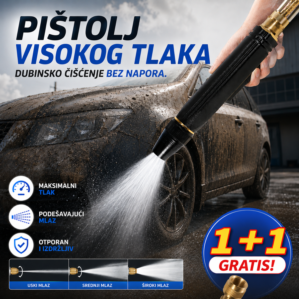 Zadnji dan s 55% popusta: 🔥Kupite 1, dobijte 1 gratis🔥 Visokotlačni pištolj za prskanje za kućnu upotrebu