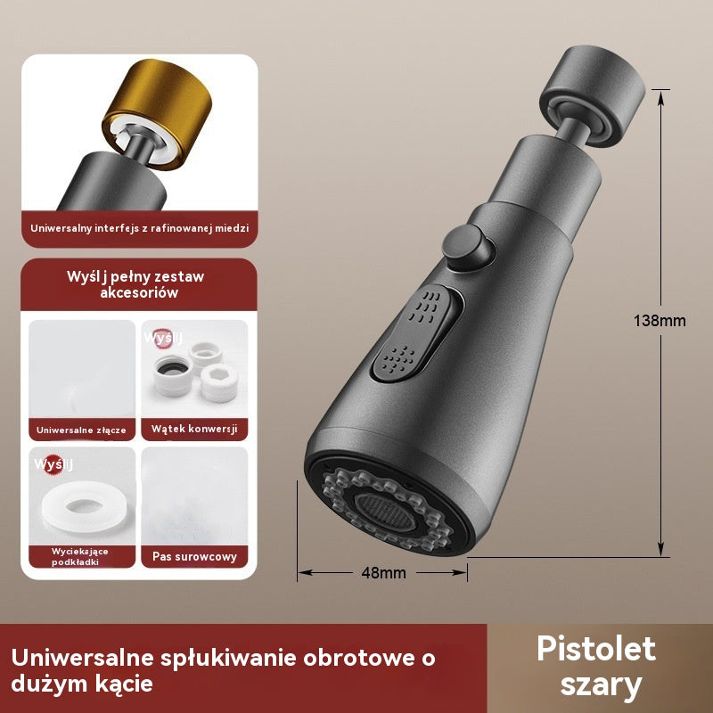 🚰【Bezpłatny filtr】🔥Uniwersalny obrotowy kran kuchenny 360°