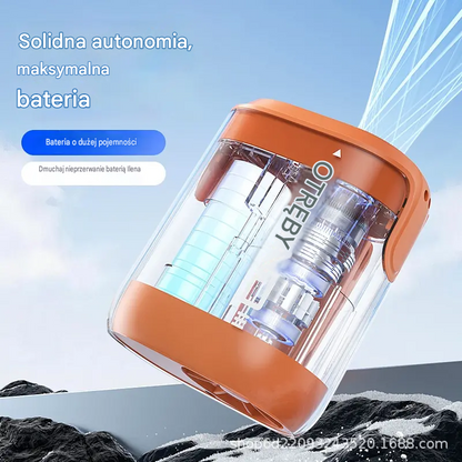 🌀 Wentylator bez użycia rąk z wyświetlaczem LED, wbudowanym klipsem i 199 poziomami regulacji