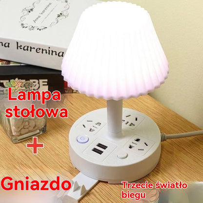 💡✨Wielofunkcyjna lampka biurkowa z wbudowanym przedłużaczem: praktyczna, stylowa i energooszczędna!
