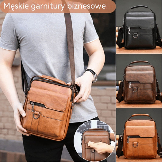 【Darmowa dostawa Za pobraniem】👜 50% zniżki🔥 Stylowa, codzienna męska torba ze skóry naturalnej o dużej pojemności ✅️Płatność przy odbiorze