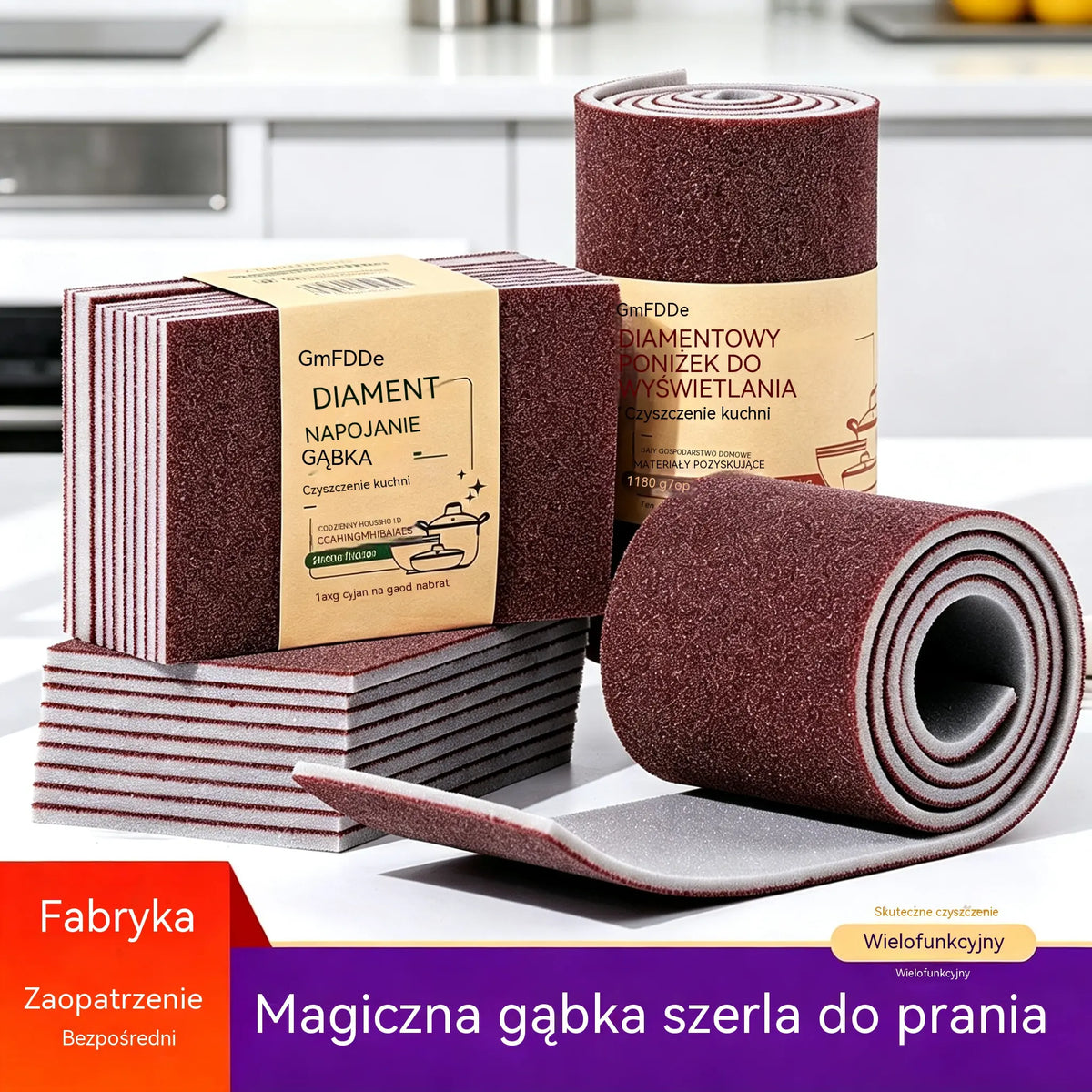 Opakowanie 20 sztuk——89zł😍Dwustronna gąbka ścierna, mocna i wielofunkcyjna do czyszczenia