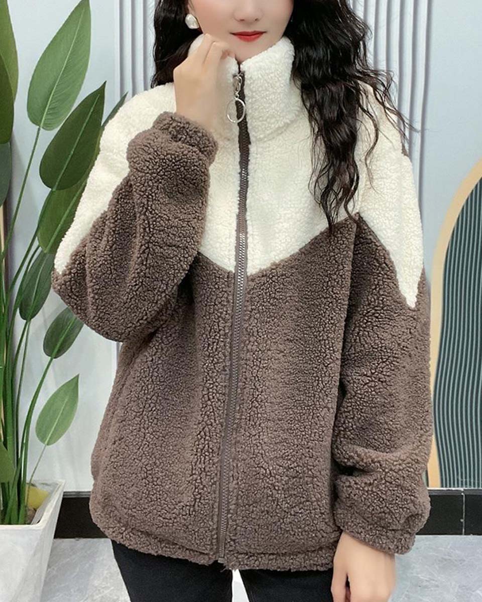 🧡Jesen i zima Novo u ponudi💛🐏【M-4XL】Zimska jakna od flisa, jakna od ojačanog janjećeg pamuka, topla jakna