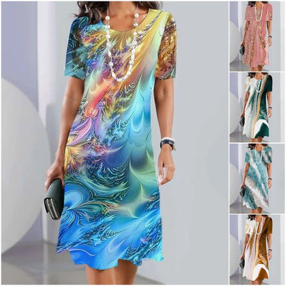 👗【XS-5XL】 Seksowna sukienka z okrągłym dekoltem dla kobiet