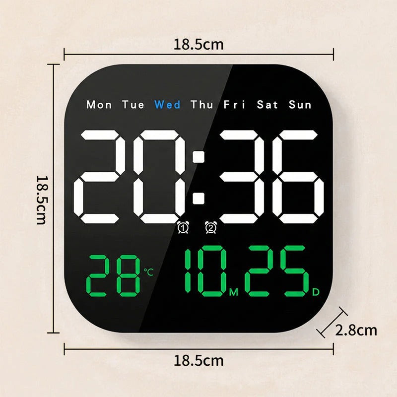 🕰️ Número 1 en ventas 🛏️ Reloj digital para hogar y oficina despierta suavemente sin alarmas molestas brillo ajustable y silencioso por la noche muestra temperatura compañero ideal diario 🌙