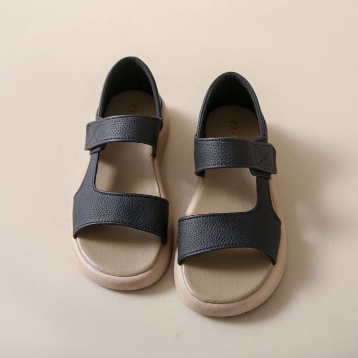 👡【35-43】Retro letnie sandały na jednej nogawce wykonane z miękkiej skóry z miękką podeszwą