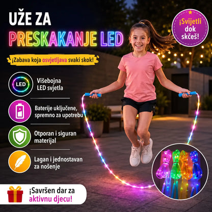 🏃【Kupite 1, dobijte 1 gratis】🌈 LED svjetleće uže za preskakanje za djecu