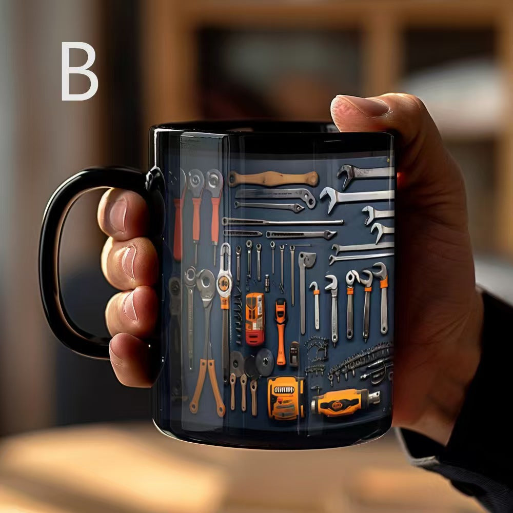 🔥☕【Zadnji dan! 50% popusta】💥Nova keramička šalica s dizajnom alatnog stroja