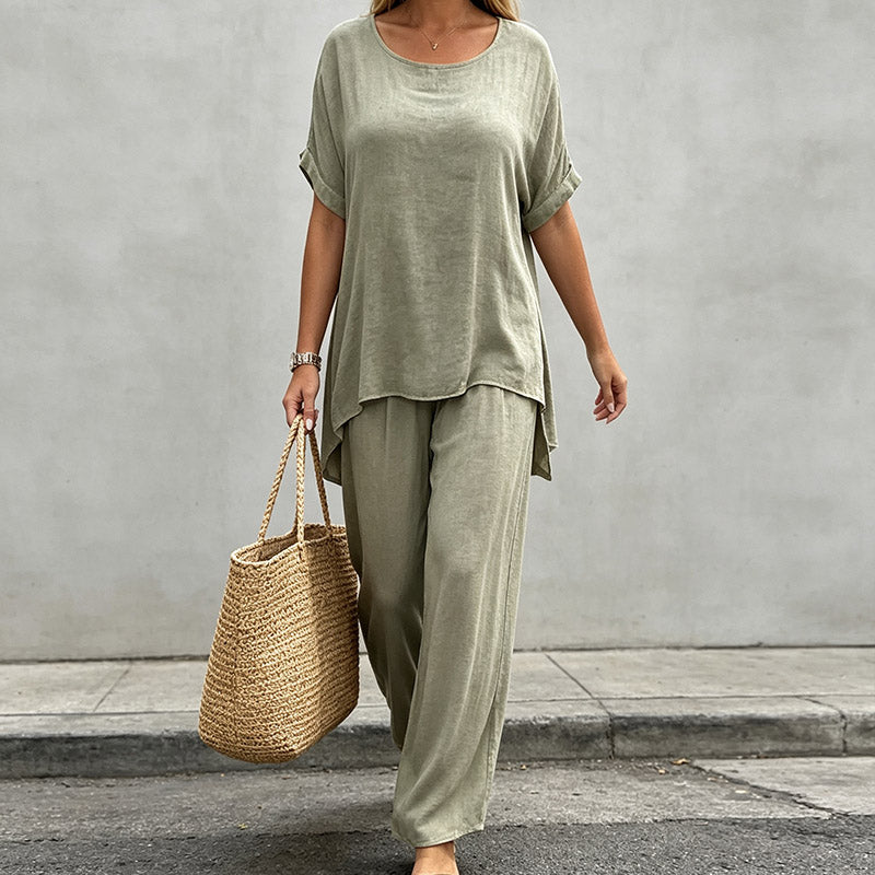 💃💃【S-5XL】 Traje casual de talla grande para mujer 2026 【Top + Pantalones】