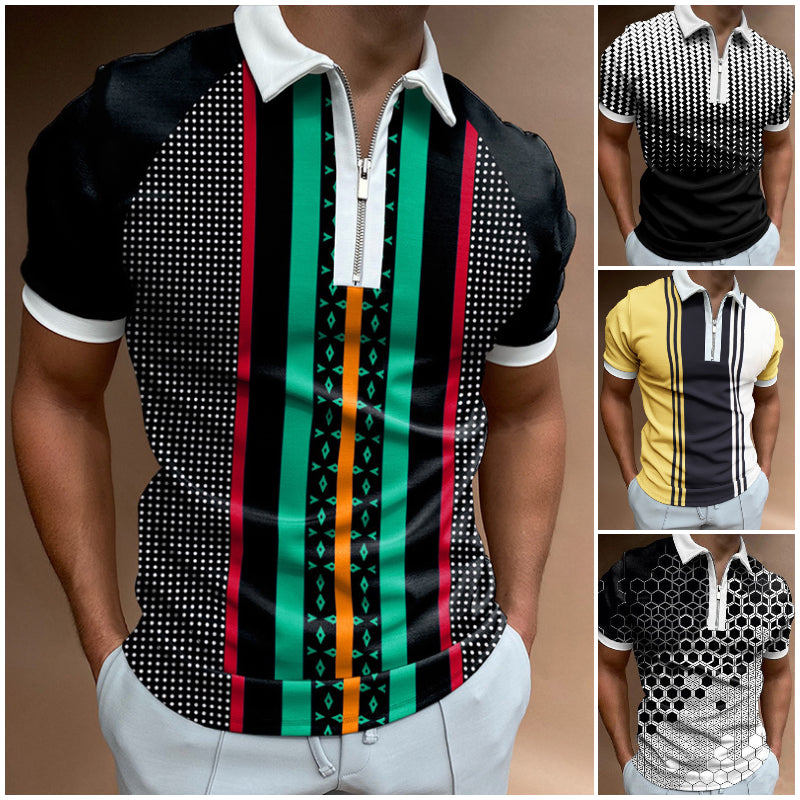 🌿【S-3XL】 Nowa letnia męska koszulka polo zapinana na zamek 2025-3925721