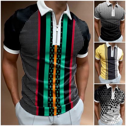 🌿【S-3XL】 Nowa letnia męska koszulka polo zapinana na zamek 2025-3925721