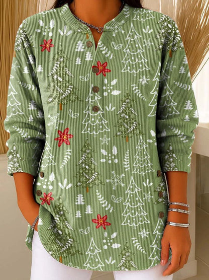 🔥🎉【S-4XL】Дамски ежедневен пуловер с широка плетка, дълъг ръкав и кръгло деколте, в едноцветен цвят