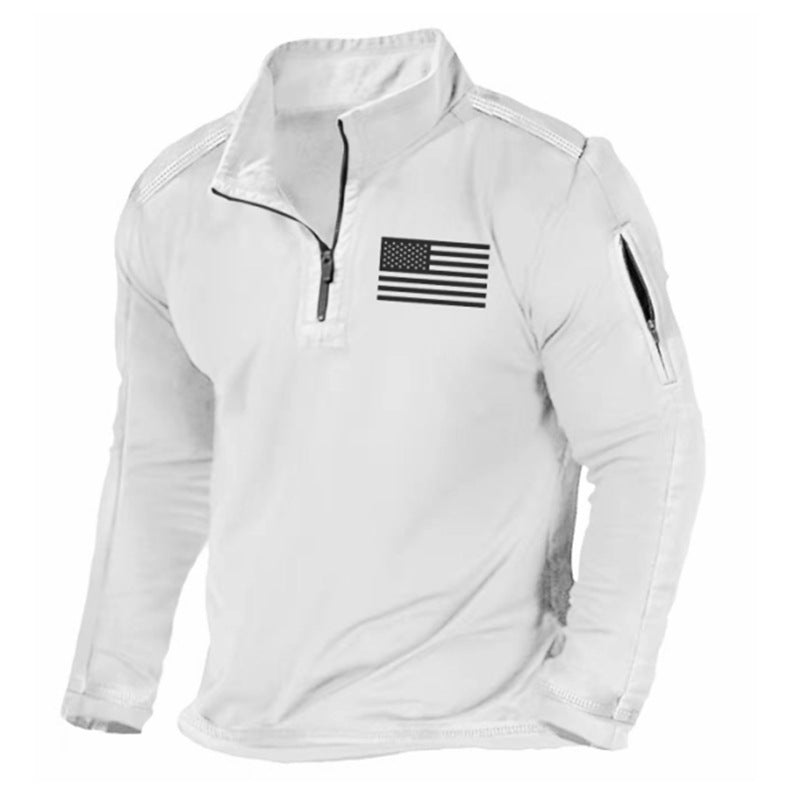 🎉【Sleva brzy končí】 Pánská outdoorová taktická mikina s kapucí, dlouhým rukávem, fleecovou podšívkou, kapsami na zip a polovičním límcem.