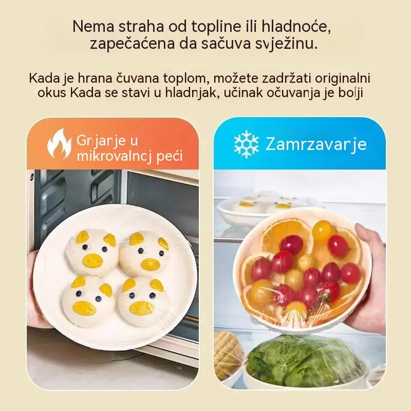 🔥【Posebna ponuda zadnjeg dana: 50% popusta】✨500 višekratnih, fleksibilnih, plastičnih navlaka sigurnih za hranu