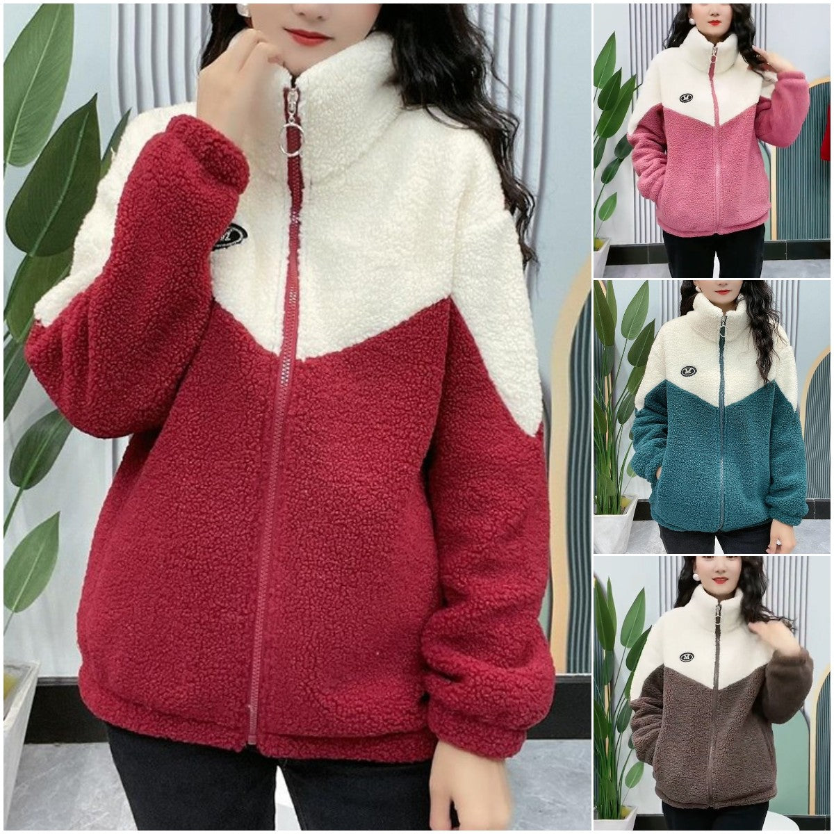 🧡Jesen i zima Novo u ponudi💛🐏【M-4XL】Zimska jakna od flisa, jakna od ojačanog janjećeg pamuka, topla jakna