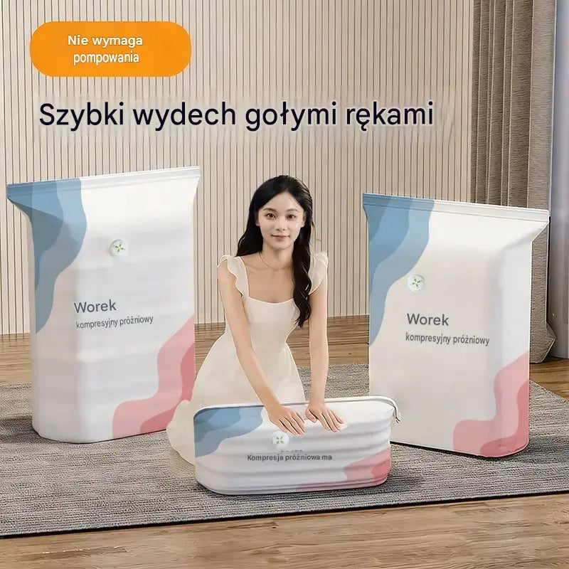 🧳 5 artykułów za jedyne 119 zł💨 Duże, kompresowalne worki próżniowe: Nie wymagają pompki, są szczelne, idealne do oszczędzania miejsca w walizce i domu ✈️