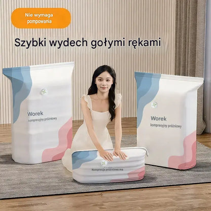 🧳 5 artykułów za jedyne 119 zł💨 Duże, kompresowalne worki próżniowe: Nie wymagają pompki, są szczelne, idealne do oszczędzania miejsca w walizce i domu ✈️