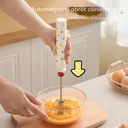 99 zł [zestaw 2-częściowy] 🥚 Półautomatyczna, wyjmowana trzepaczka ze stali nierdzewnej 304 ✨