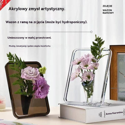 💐【Kup 1, a 1 dostaniesz gratis】Wysokiej jakości wazon z ramką na zdjęcia na biurko