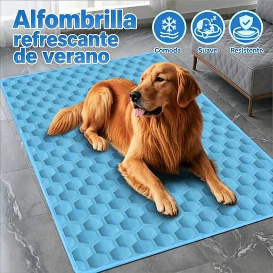 🧊🐶 【50*70cm】Alfombrilla refrescante para perros y gatos: ¡Mantén a tu querida mascota fresca este verano! 🐱✨
