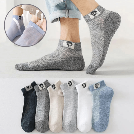 🧦【Łącznie 10 par】🔥Męskie biznesowe, oddychające skarpetki antybakteryjne i pochłaniające nieprzyjemne zapachy