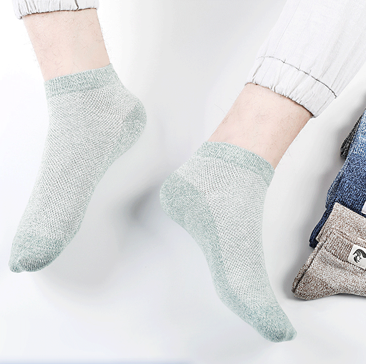 💥【Gorąca wyprzedaż w Polsce】🧦Męskie cienkie bawełniane siateczkowe oddychające antybakteryjne skarpetki dezodorujące, ✅Modne i wygodne, ✅Sport i wypoczynek