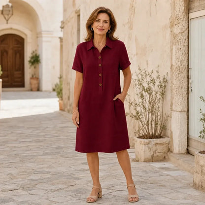 ⏳ Ponuda je vremenski ograničena! ⏰【S-3XL】Udobna ljetna ležerna haljina, elegantnog kroja, moderna i svestrana.