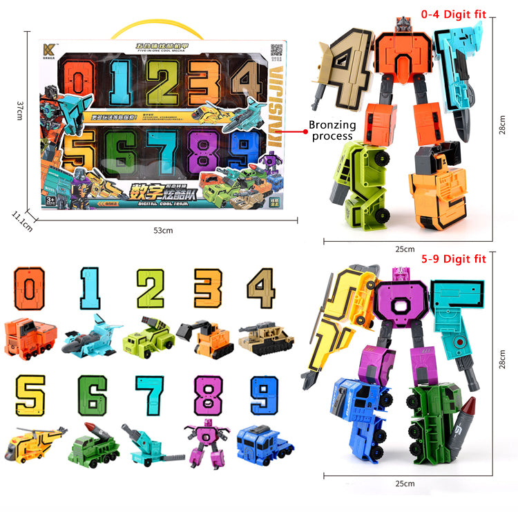 🔥 🧩 [50% zľava] Transformery s abecedou a číslami pre deti – 🚗 Zábava, kreativita a učenie