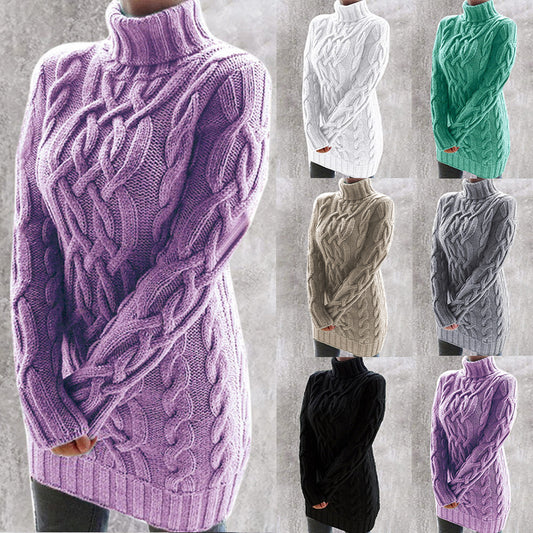 🔥🎉【Gorący produkt】【S-3XL】⛄🌷Nowy gruby zimowy damski długi sweter dzianinowy, miękki materiał, wygodny i ciepły.