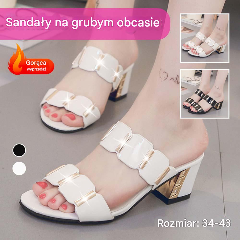 🎉🔥49% zniżki🔥【Nowość】【34-43】2025 lato nowe wygodne damskie sandały na grubym obcasie
