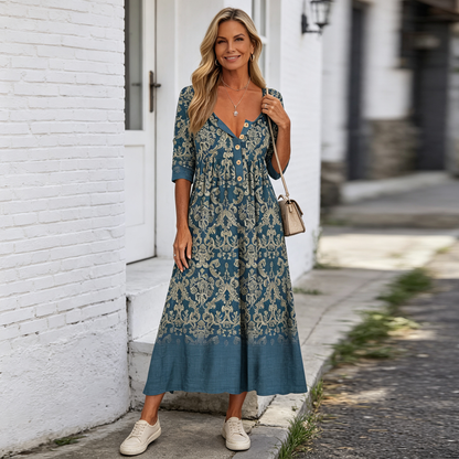 🎀【Posebna ponuda】【S-5XL】👗Elegantna midi haljina - kombinira stil i udobnost, prikladna za sve prigode
