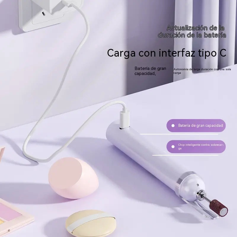 💅Lima de uñas eléctrica 2 en 1 con lámpara LED (lámpara de secado + 5 cabezales de pulido) ✅️Pago contra entrega