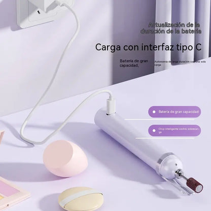 💅Lima de uñas eléctrica 2 en 1 con lámpara LED (lámpara de secado + 5 cabezales de pulido) ✅️Pago contra entrega