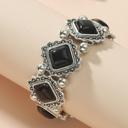 【Купете 1, вземете 1 безплатно】Етническа еластична гривна със син туркоаз – стил и духовност в един аксесоар! 🌿✨