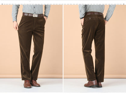 👖🔥Plaćanje pouzećem🆒【50-110 kg】Nove muške elastične baršunaste ležerne hlače visokog struka