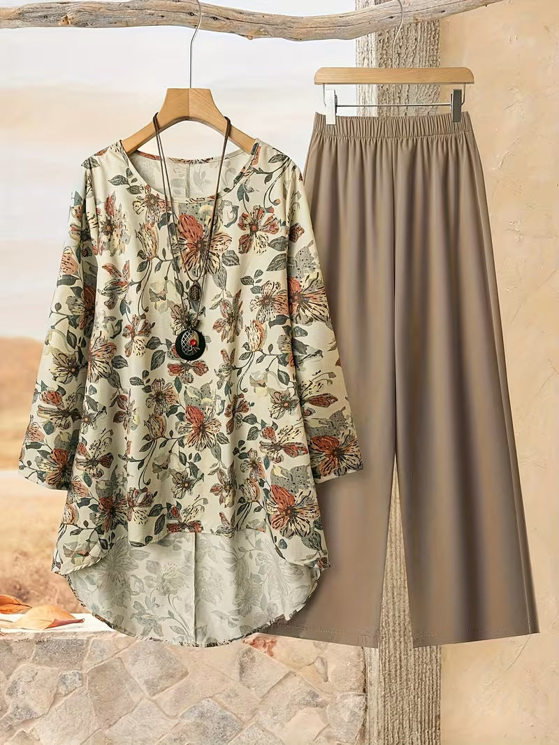⏳Oferta ograniczona czasowo⏰【50-120 kg】👚Damski luźny garnitur w groszki, swobodny, swobodny