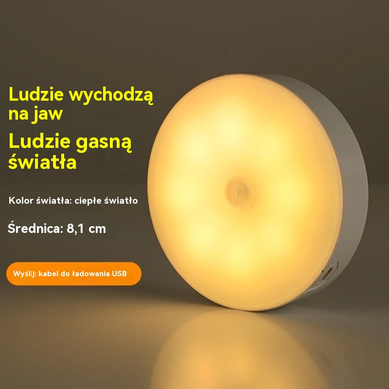 🏡【Kup 3, otrzymaj 3 gratis，6 za 119 zł】💡Inteligentne światło LED wykrywające ruchy ciała człowieka, łatwe do ładowania i praktyczne