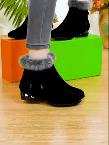 🔥【49% zniżki】Damskie botki na średnim obcasie, wykonane z miękkiej skóry, eleganckie i wygodne, idealne na jesień i zimę!