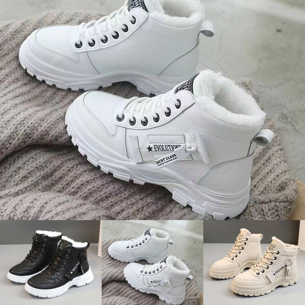 🔥【Poloviční cena】🥰【Velikosti 35-45】Dámské zimní sněhule s bočním zipem