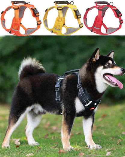 🐶💛 [5-30 kg] Nowe szelki dla psa ze smyczą💛 Wygodna przyczepność, mocna i bezpieczna, zapobiega nagłej ucieczce psa i uwolnieniu się ze smyczy🐶 Odpowiednie dla małych i średnich psów