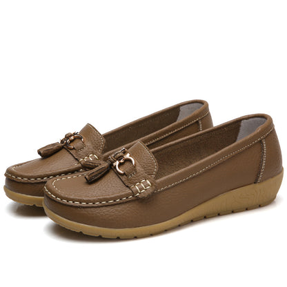 🔥【35-44】Nowe, oddychające i wygodne damskie skórzane buty z miękką podeszwą