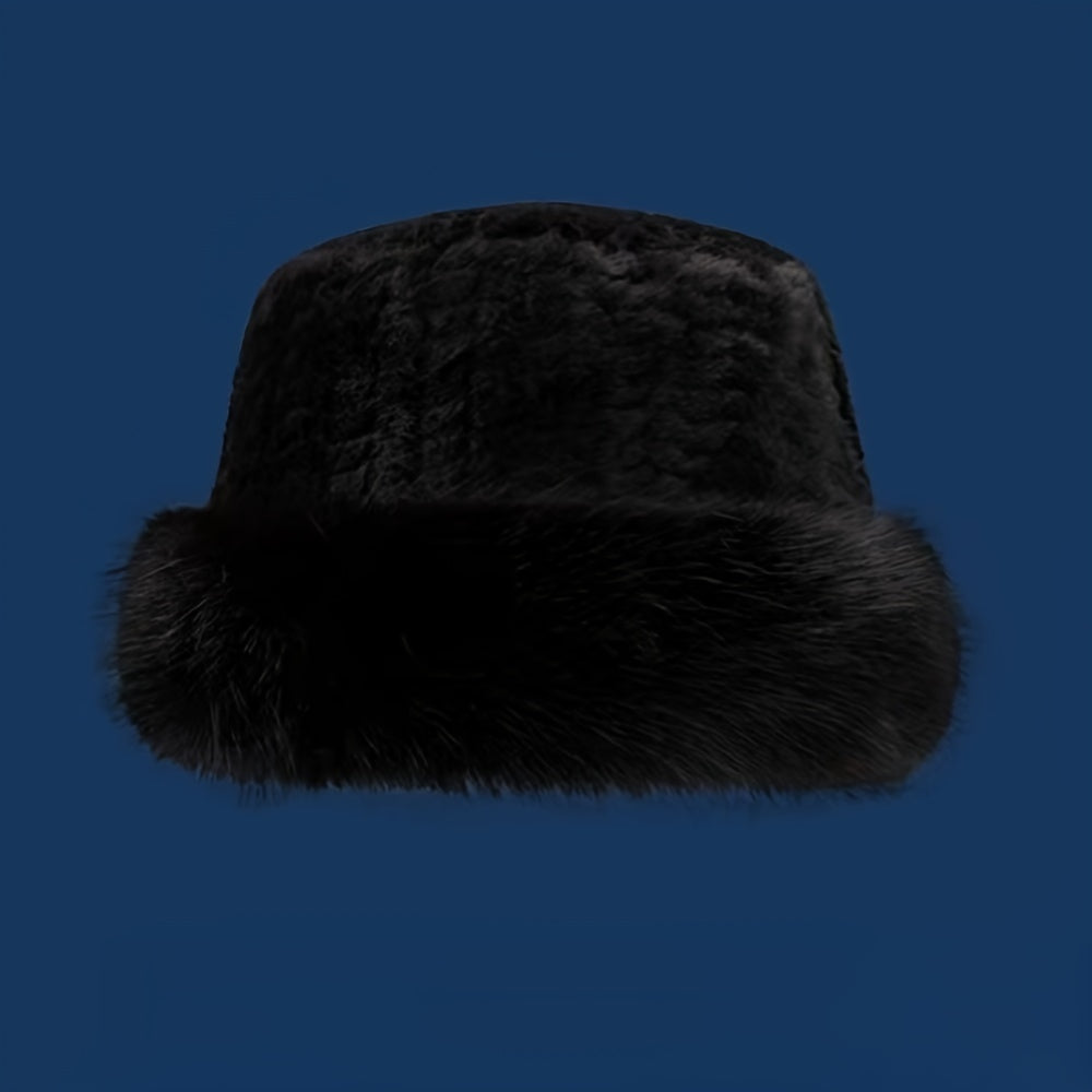 🔥👒 【Nowy produkt, gorąca wyprzedaż】 Zimowa, nowa, modna damska czapka rybacka z ciepłym futrem królika3852192